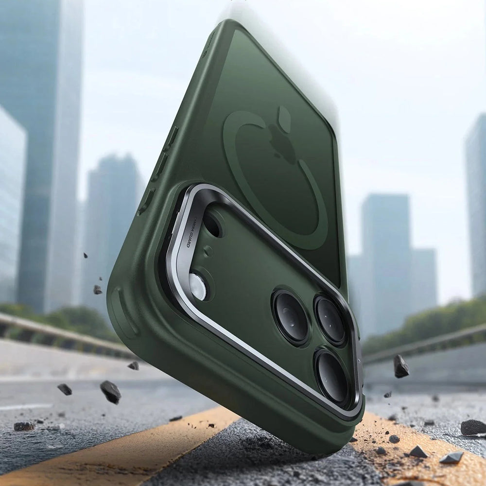 Husa MagSafe pentru Apple iPhone 17, ESR, Classic Hybrid Kickstand, Verde Satinata
