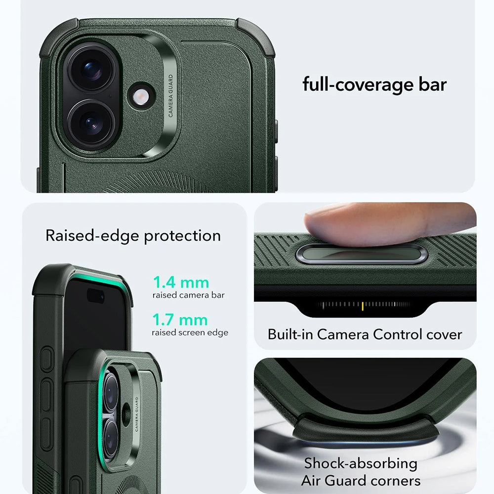 Husa MagSafe pentru Apple iPhone 17, ESR, Cyber, Verde