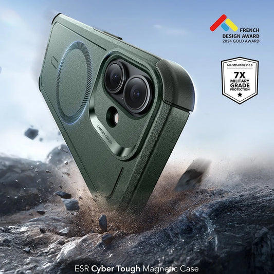 Husa MagSafe pentru Apple iPhone 17, ESR, Cyber, Verde