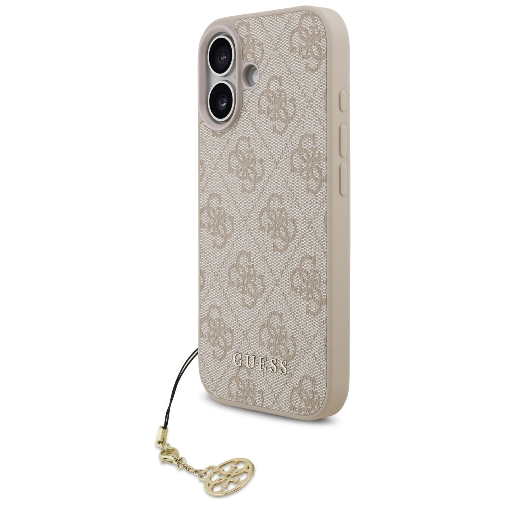 Husa MagSafe pentru Apple iPhone 17, Guess, 4G Charm Cradle, Roz
