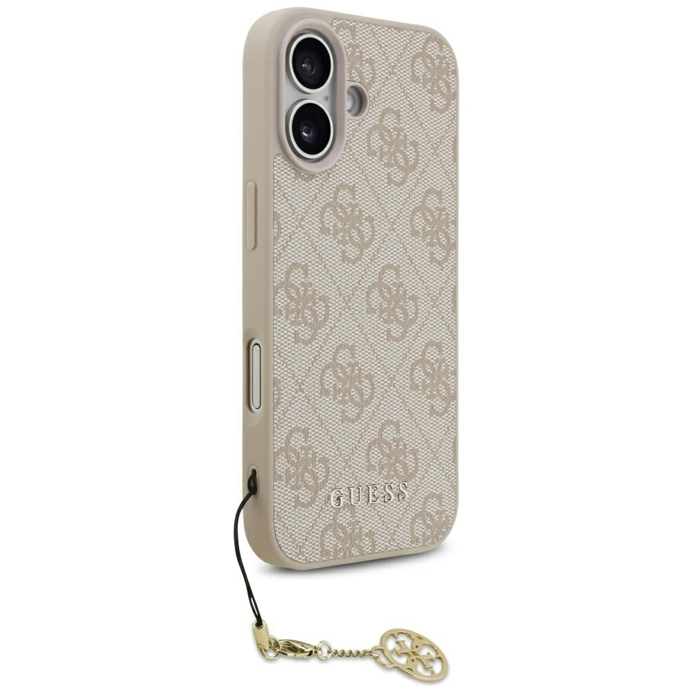Husa MagSafe pentru Apple iPhone 17, Guess, 4G Charm Cradle, Roz