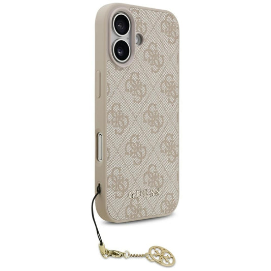 Husa MagSafe pentru Apple iPhone 17, Guess, 4G Charm Cradle, Roz