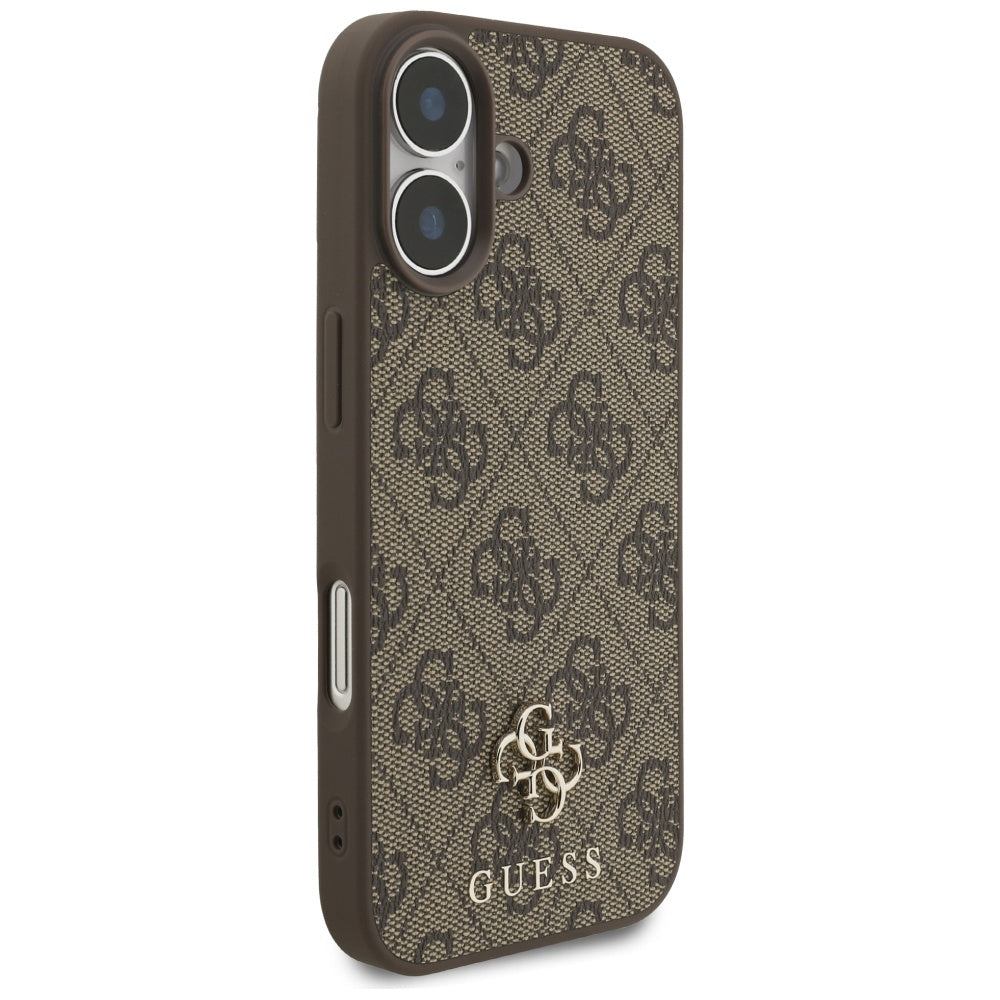 Husa MagSafe pentru Apple iPhone 17, Guess, 4G Small and Classic Logo, Maro