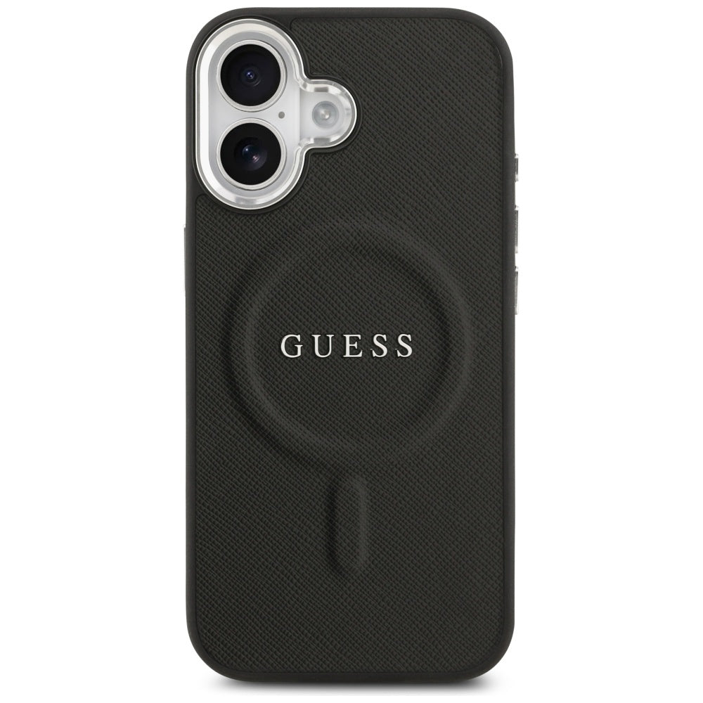Husa MagSafe pentru Apple iPhone 17, Guess, Classic Logo, Neagra