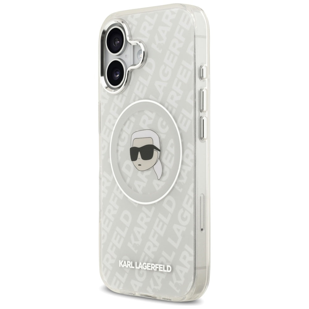 Husa MagSafe pentru Apple iPhone 17, Karl Lagerfeld, IML Karl`s Head, Gri