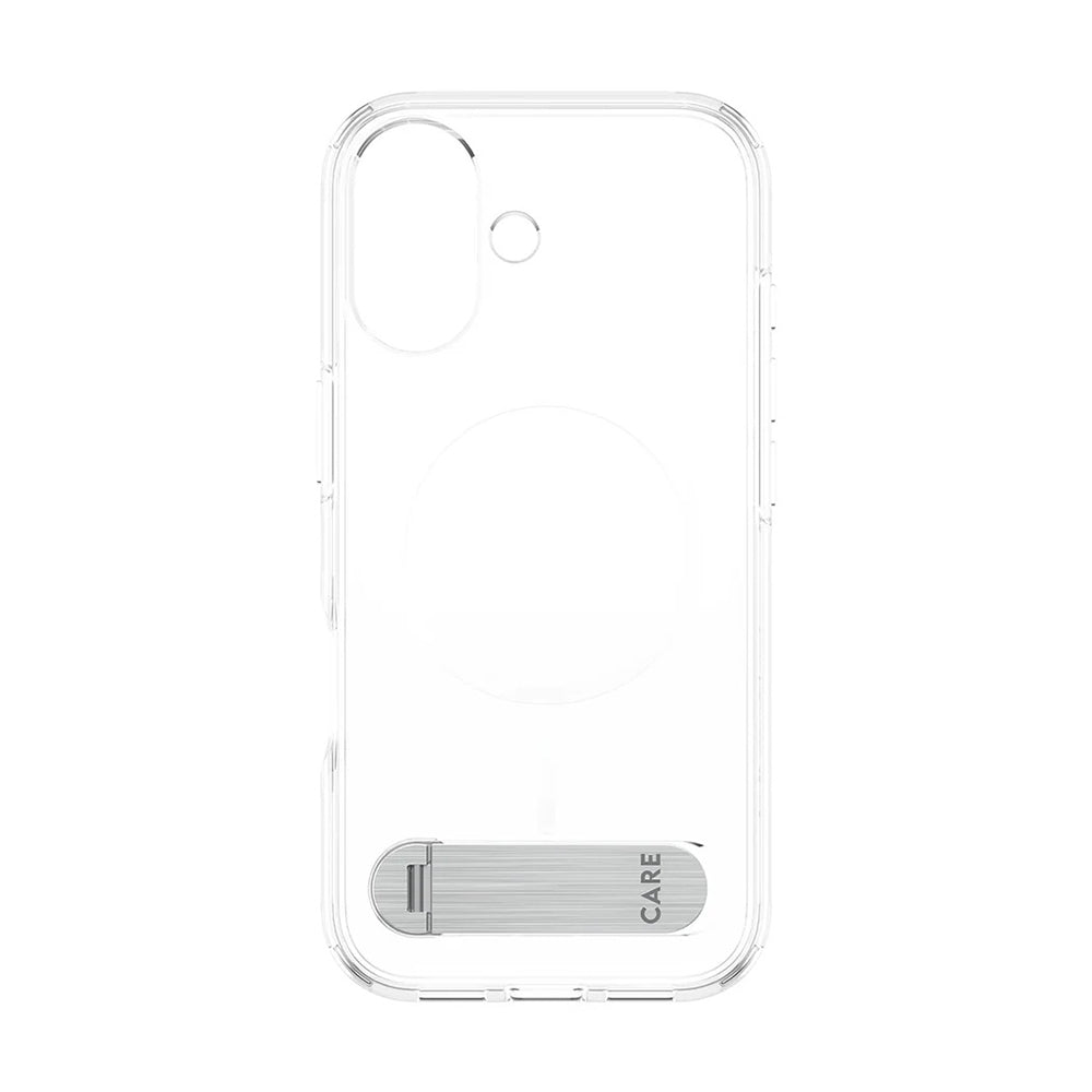 Husa MagSafe pentru Apple iPhone 17, PanzerGlass, Care Feature Kickstand, Transparenta