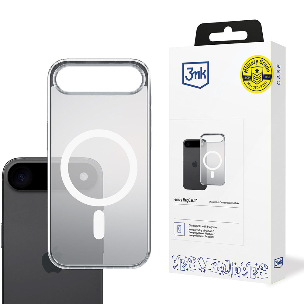 Husa MagSafe pentru Apple iPhone 17 Pro, 3MK, MagCase, Alba