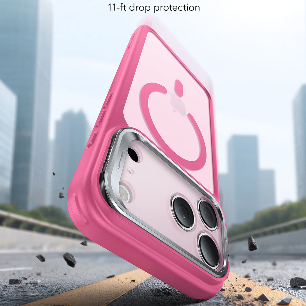 Husa MagSafe pentru Apple iPhone 17 Pro, ESR, Classic Hybrid Kickstand, Roz Satinata