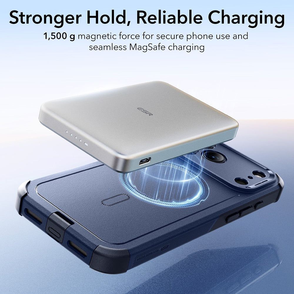 Husa MagSafe pentru Apple iPhone 17 Pro, ESR, Cyber, Albastra
