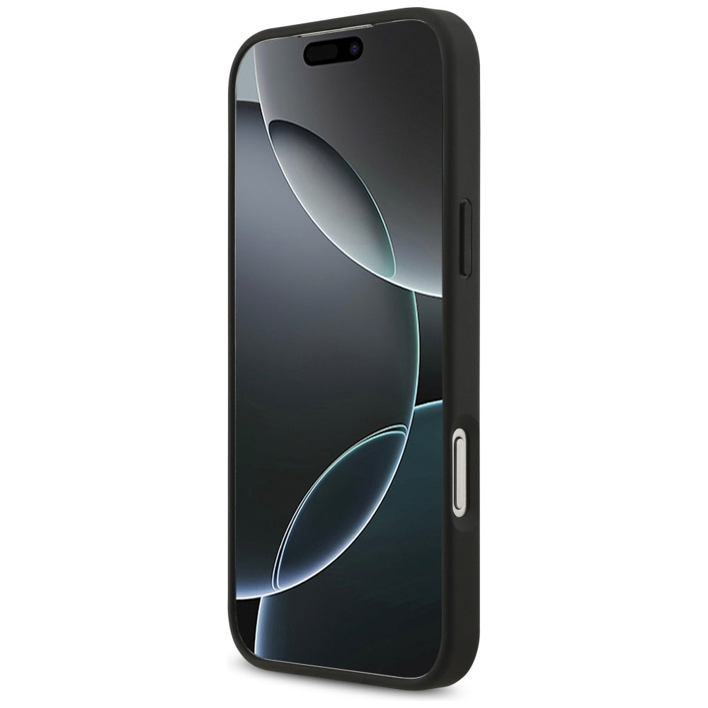 Husa MagSafe pentru Apple iPhone 17 Pro, Guess, 4G Circle Classic Logo, Neagra