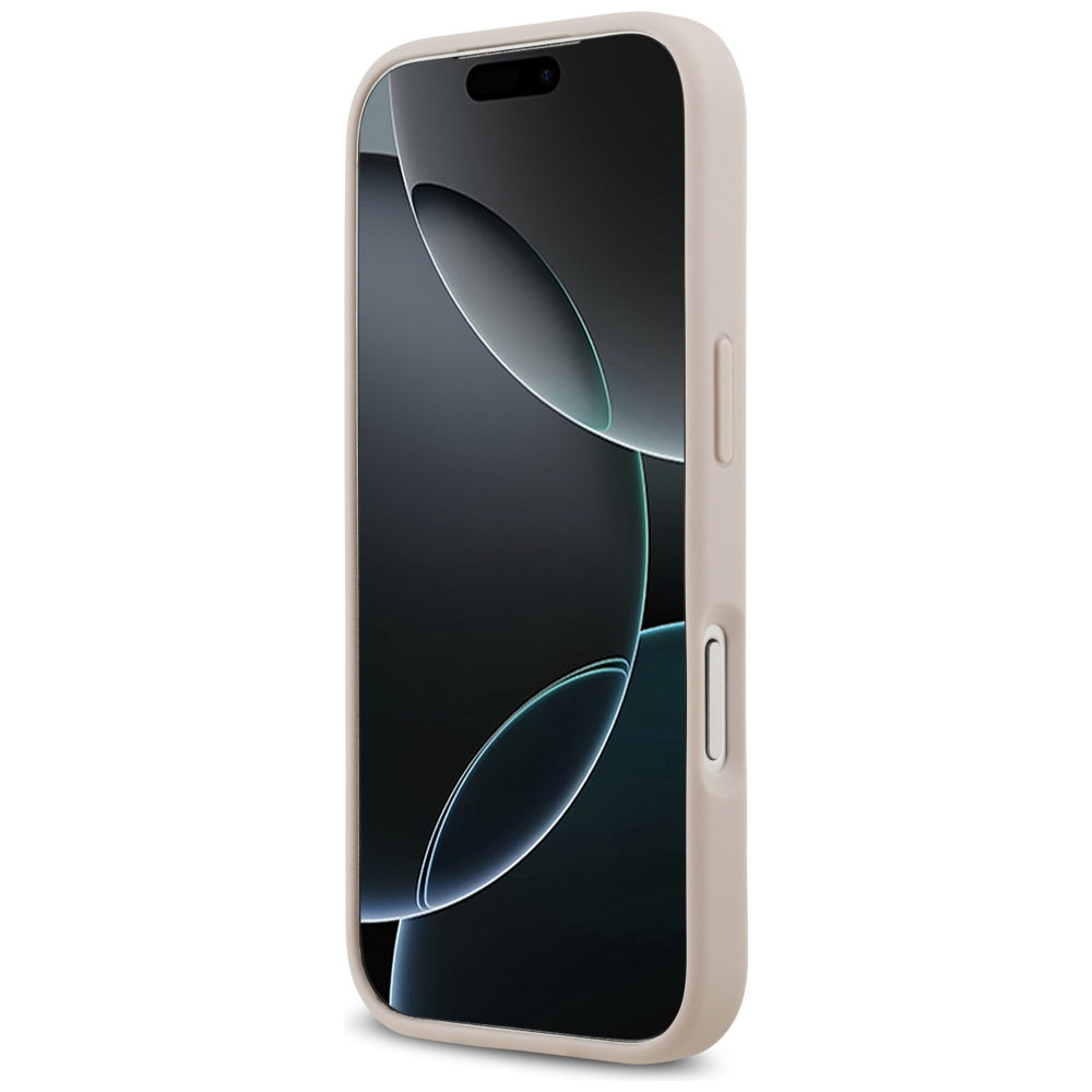Husa MagSafe pentru Apple iPhone 17 Pro, Guess, 4G Circle Classic Logo, Roz