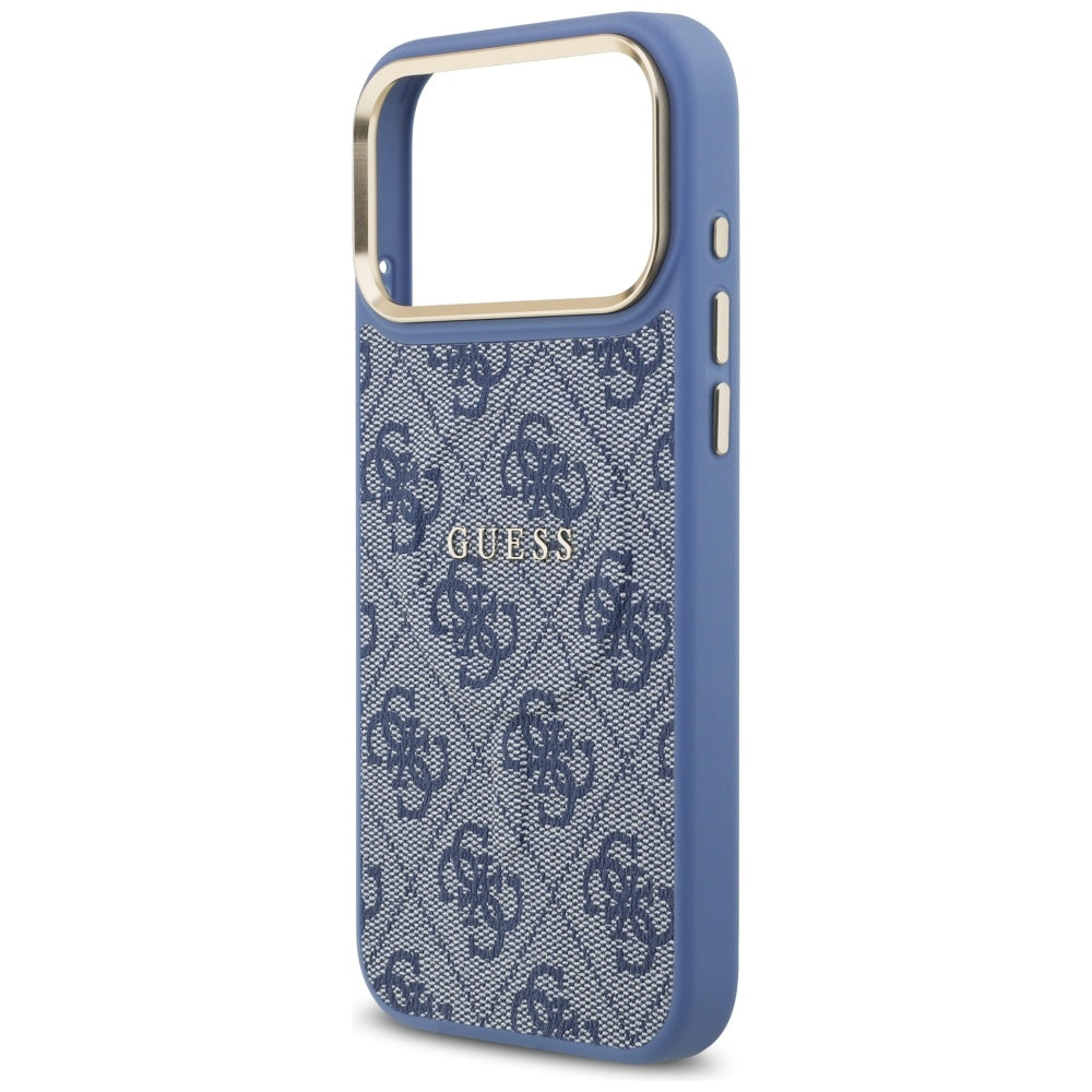 Husa MagSafe pentru Apple iPhone 17 Pro, Guess, 4G Classic, Albastra