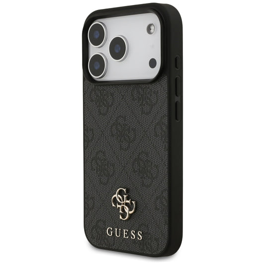 Husa MagSafe pentru Apple iPhone 17 Pro, Guess, 4G Small and Classic Logo, Neagra