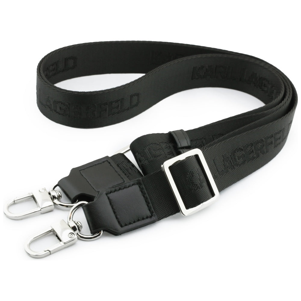 Husa MagSafe pentru Apple iPhone 17 Pro, Karl Lagerfeld, Big Strap Karl Metal Logo, Neagra
