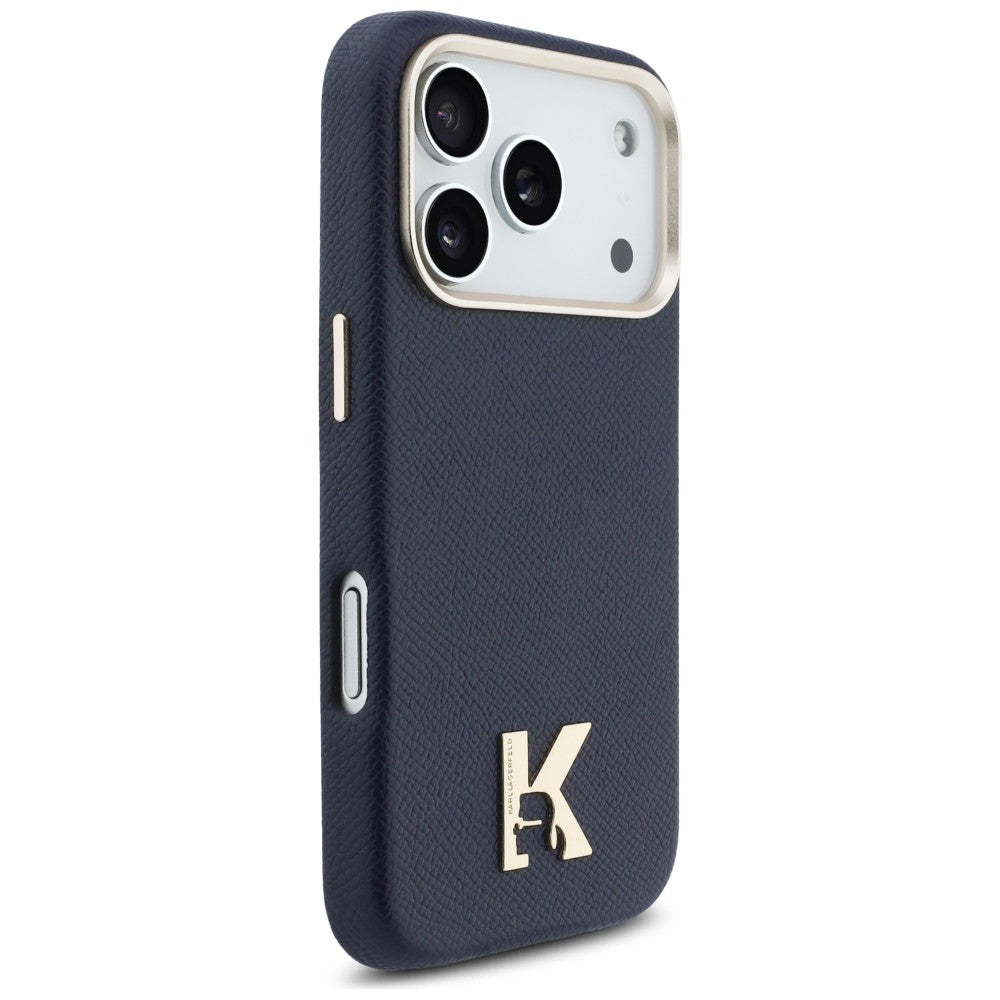 Husa MagSafe pentru Apple iPhone 17 Pro, Karl Lagerfeld, Karl Head Logo, Albastra