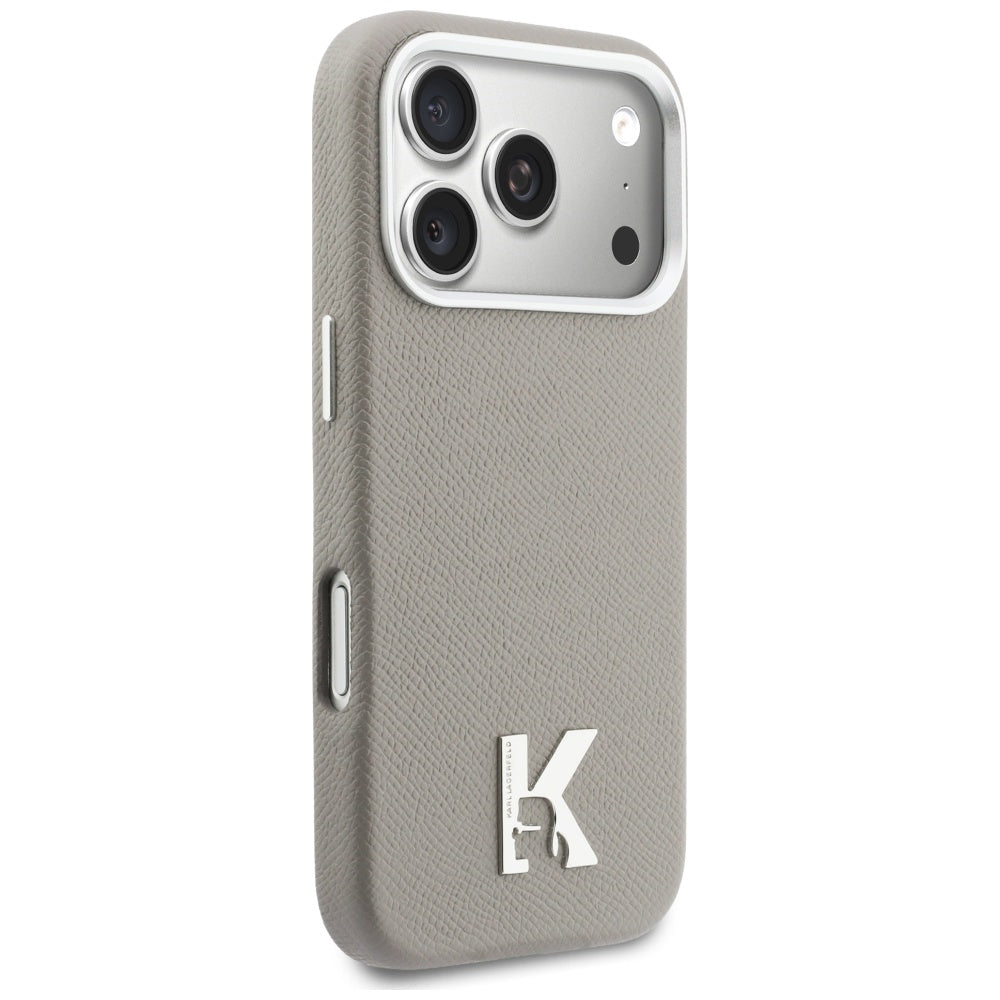 Husa MagSafe pentru Apple iPhone 17 Pro, Karl Lagerfeld, Karl Head Logo, Gri