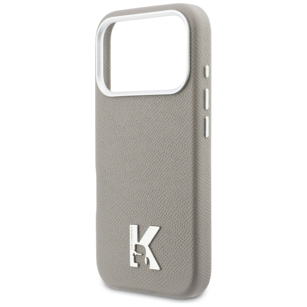 Husa MagSafe pentru Apple iPhone 17 Pro, Karl Lagerfeld, Karl Head Logo, Gri