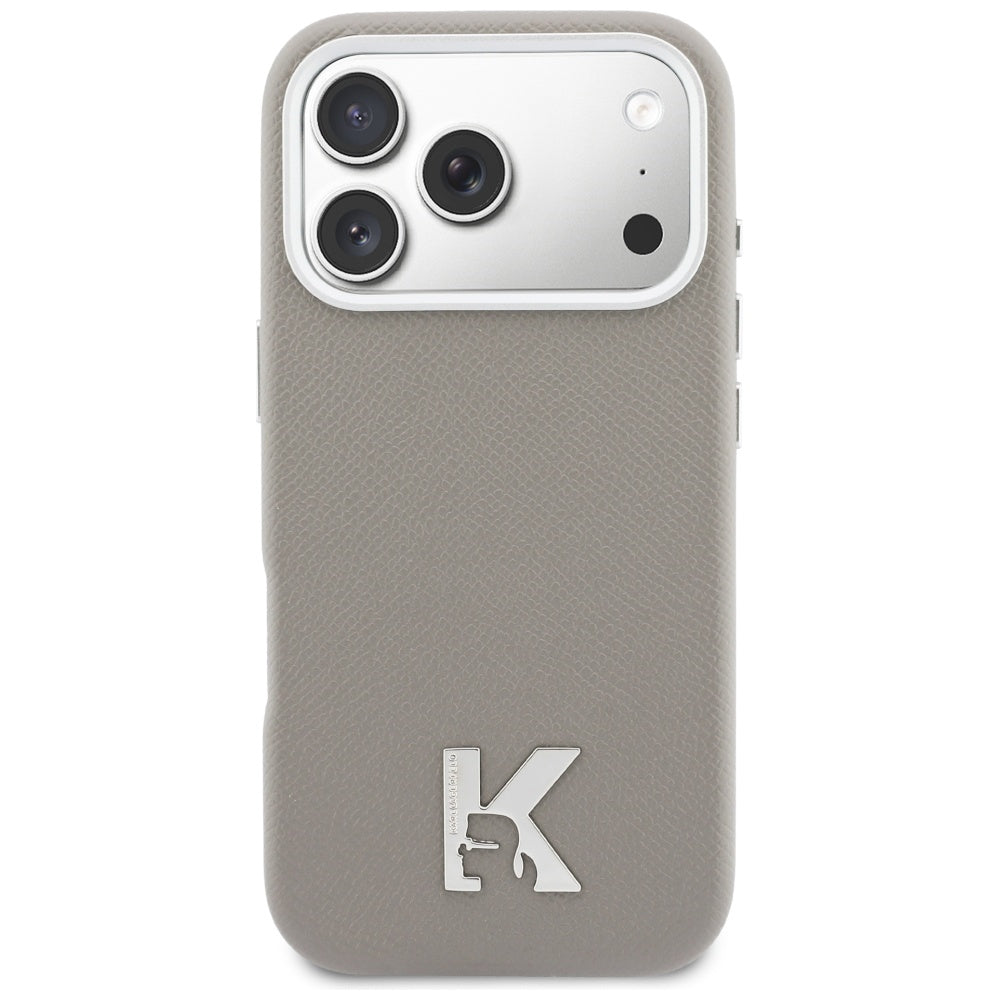 Husa MagSafe pentru Apple iPhone 17 Pro, Karl Lagerfeld, Karl Head Logo, Gri