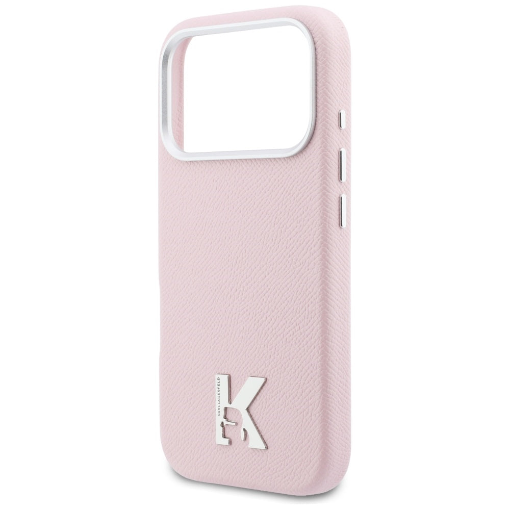 Husa MagSafe pentru Apple iPhone 17 Pro, Karl Lagerfeld, Karl Head Logo, Roz