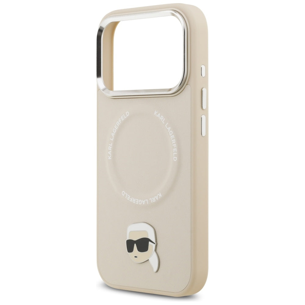 Husa MagSafe pentru Apple iPhone 17 Pro, Karl Lagerfeld, Karl Pin, Bej