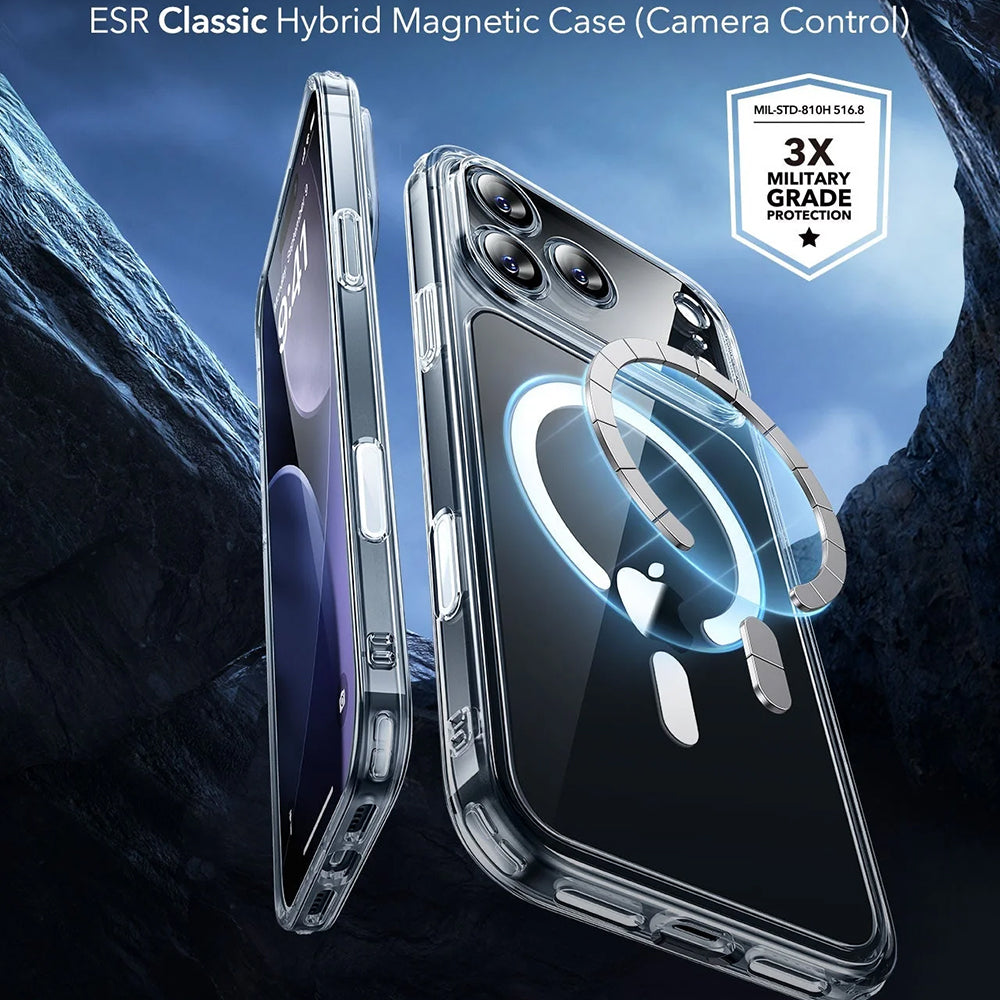 Husa MagSafe pentru Apple iPhone 17 Pro Max, ESR, Classic Hybrid, Transparenta