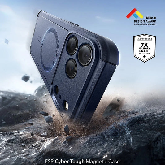 Husa MagSafe pentru Apple iPhone 17 Pro Max, ESR, Cyber, Albastra