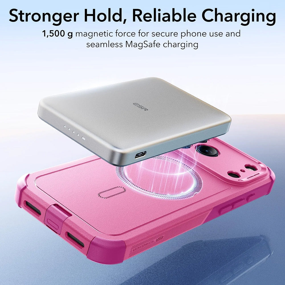 Husa MagSafe pentru Apple iPhone 17 Pro Max, ESR, Cyber, Roz
