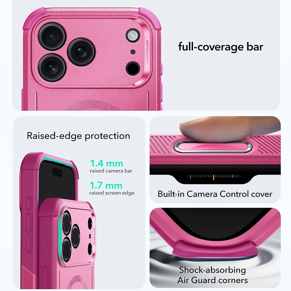 Husa MagSafe pentru Apple iPhone 17 Pro Max, ESR, Cyber, Roz