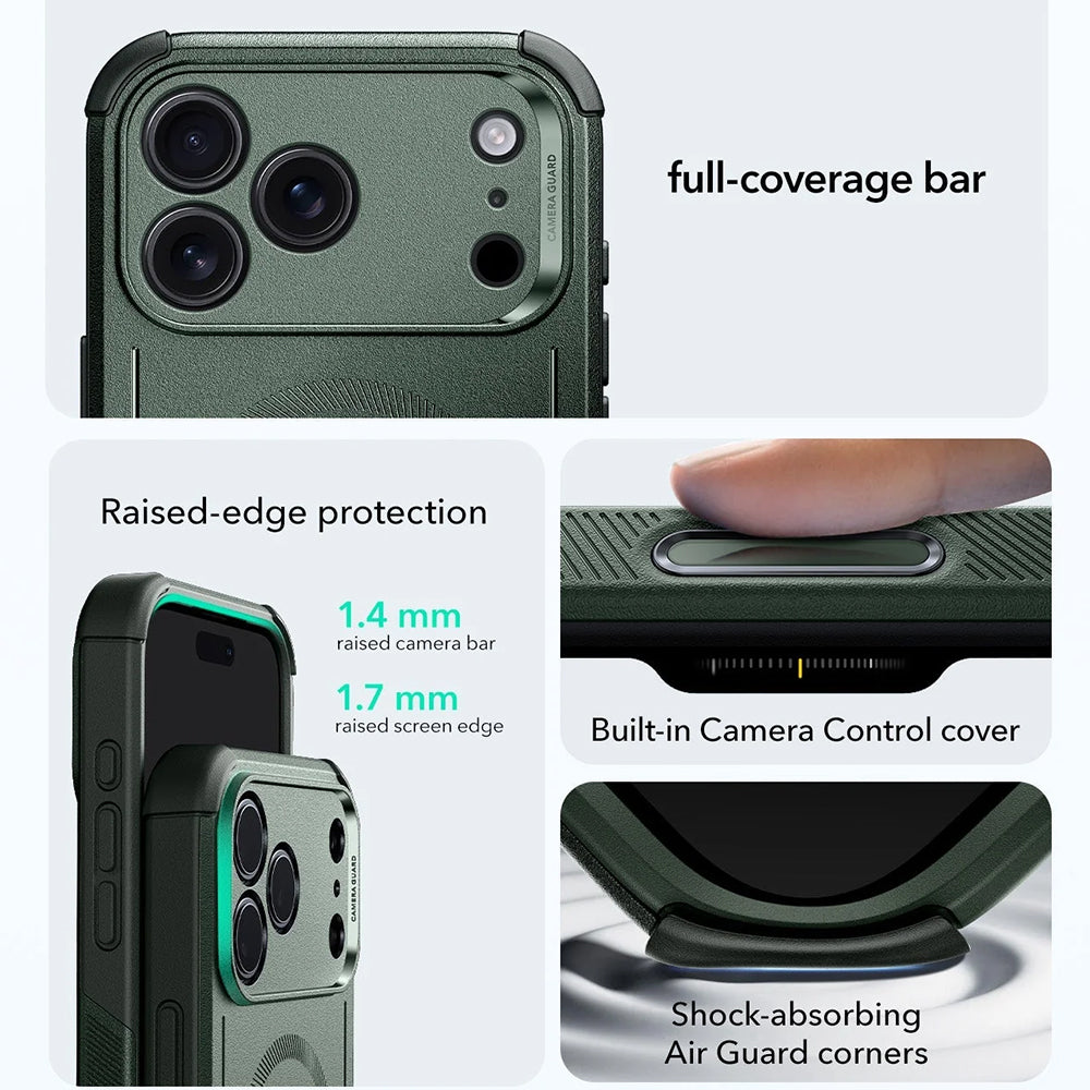 Husa MagSafe pentru Apple iPhone 17 Pro Max, ESR, Cyber, Verde