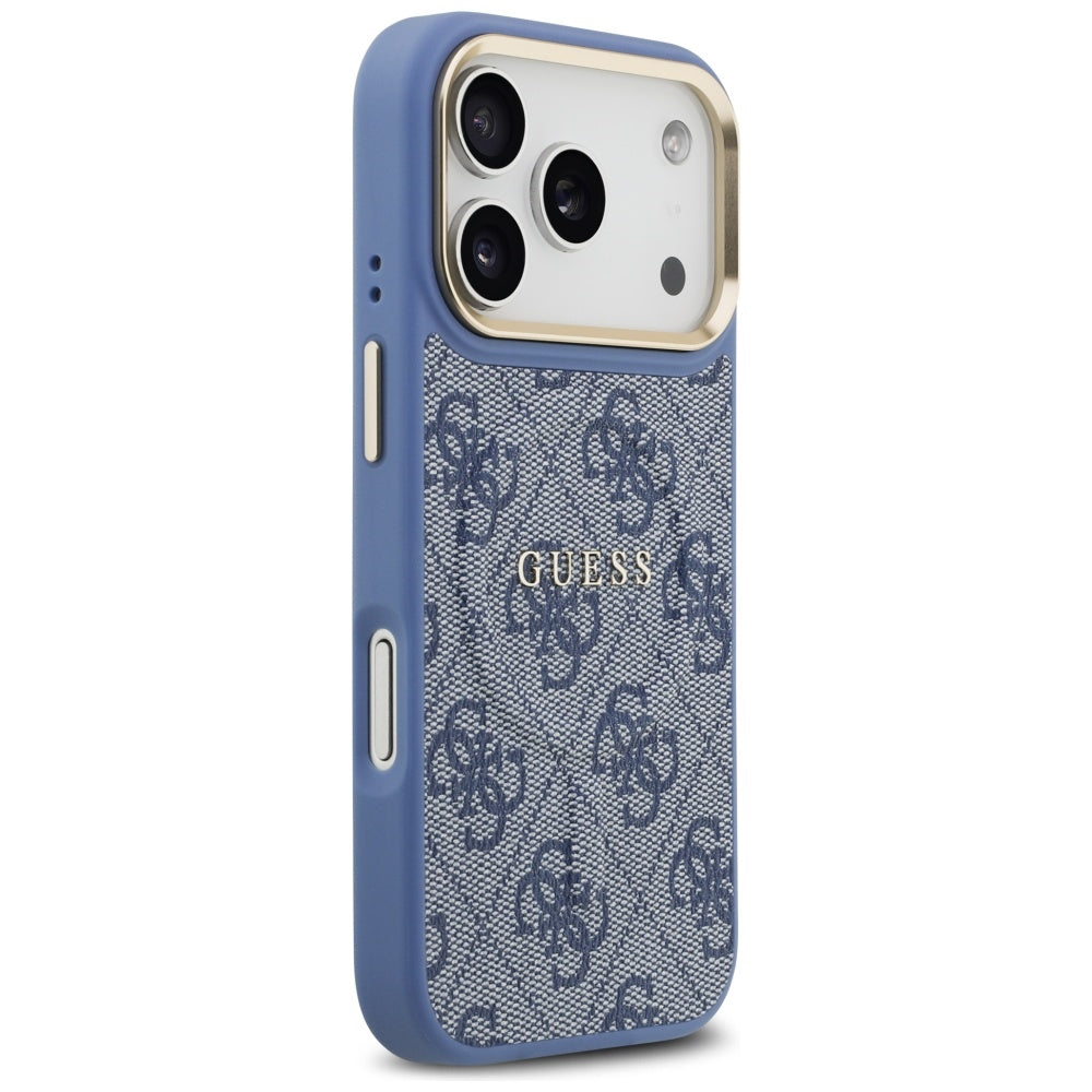 Husa MagSafe pentru Apple iPhone 17 Pro Max, Guess, 4G Classic, Albastra