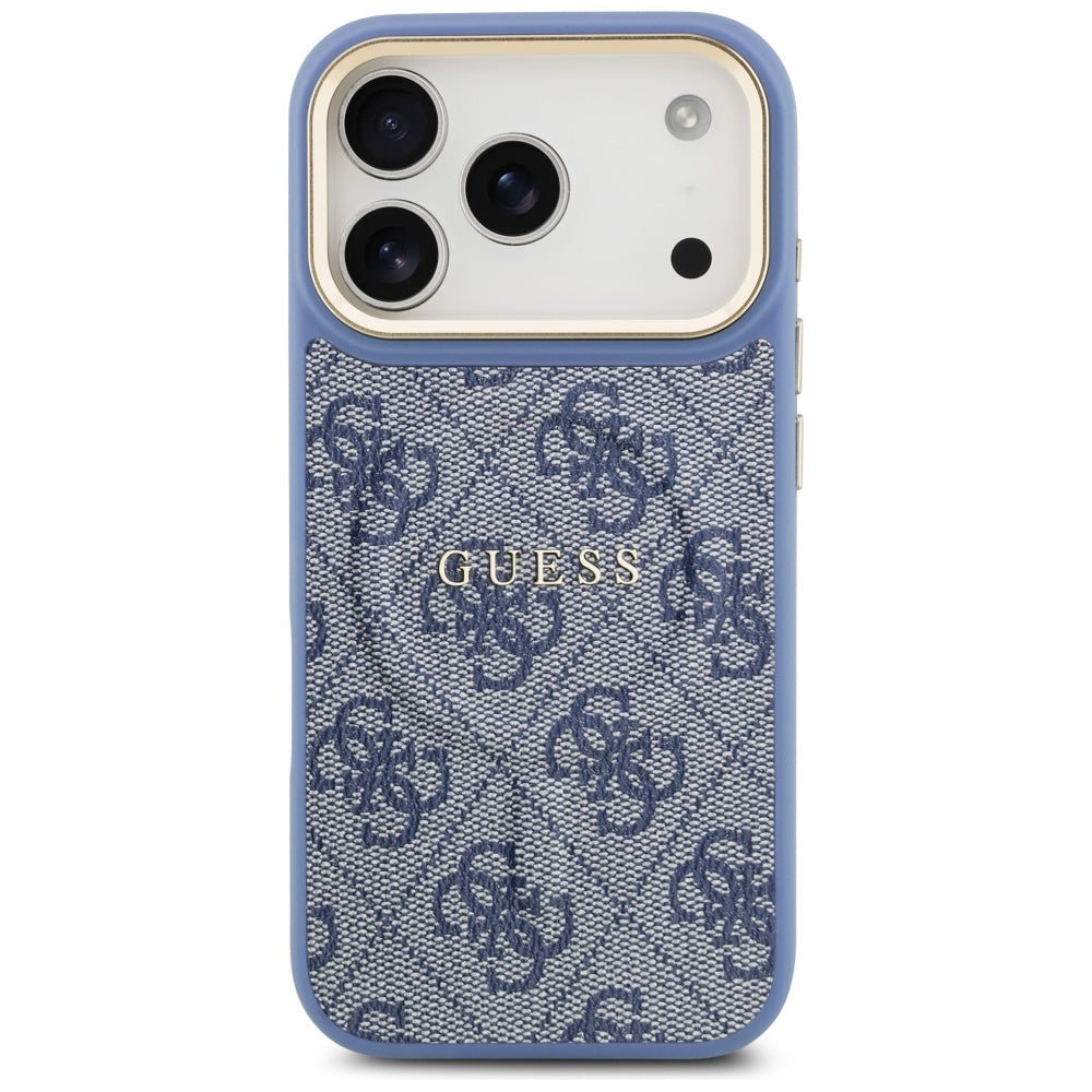 Husa MagSafe pentru Apple iPhone 17 Pro Max, Guess, 4G Classic, Albastra