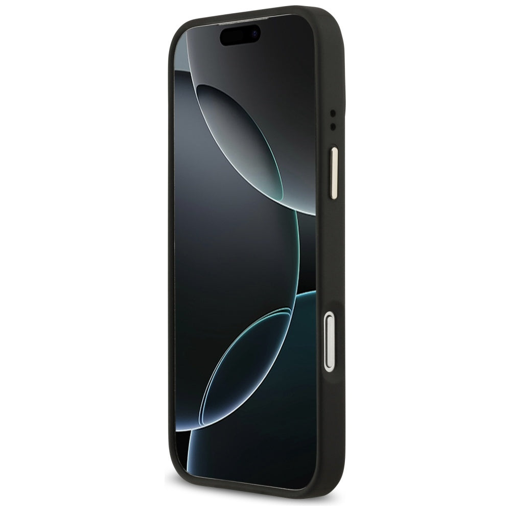 Husa MagSafe pentru Apple iPhone 17 Pro Max, Guess, 4G Classic, Neagra