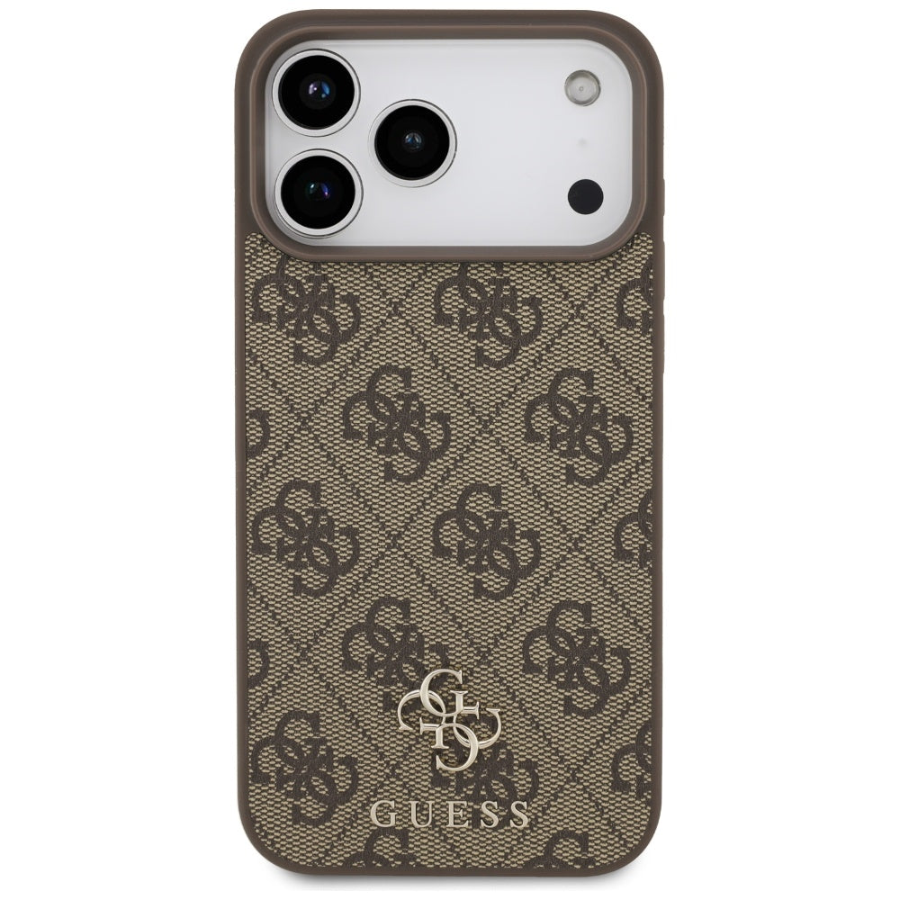 Husa MagSafe pentru Apple iPhone 17 Pro Max, Guess, 4G Small and Classic Logo, Maro