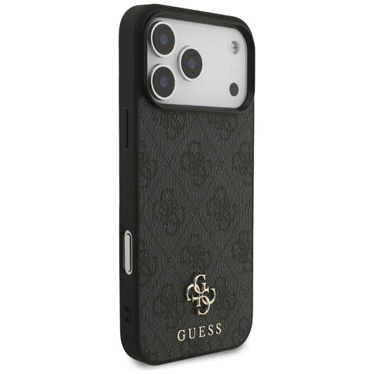 Husa MagSafe pentru Apple iPhone 17 Pro Max, Guess, 4G Small and Classic Logo, Neagra