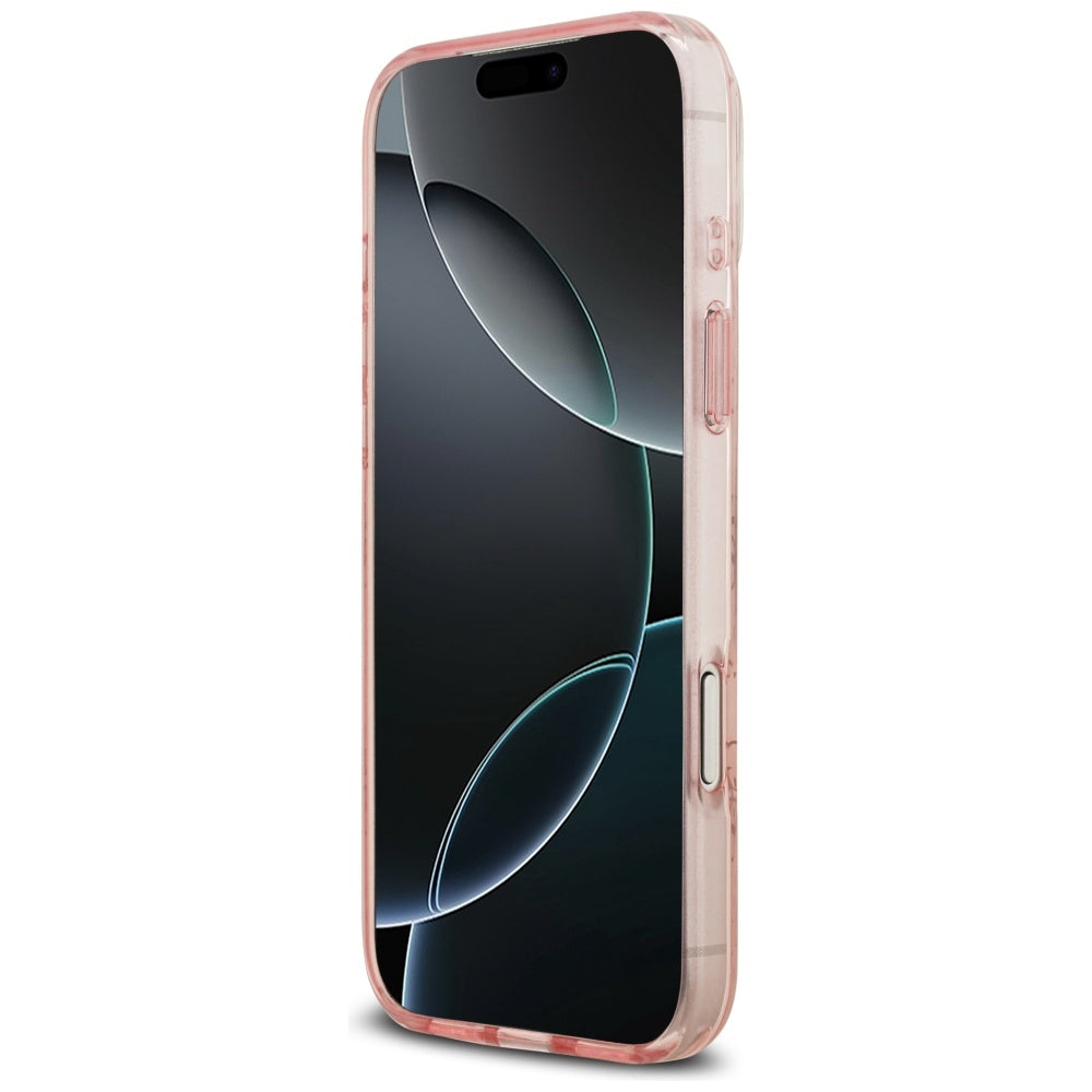 Husa MagSafe pentru Apple iPhone 17 Pro Max, Guess, IML 4G Background, Roz
