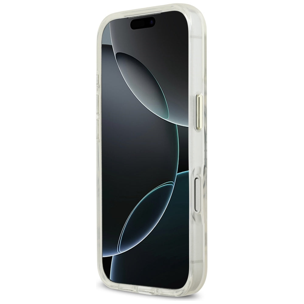 Husa MagSafe pentru Apple iPhone 17 Pro Max, Guess, Metal Outline, Aurie