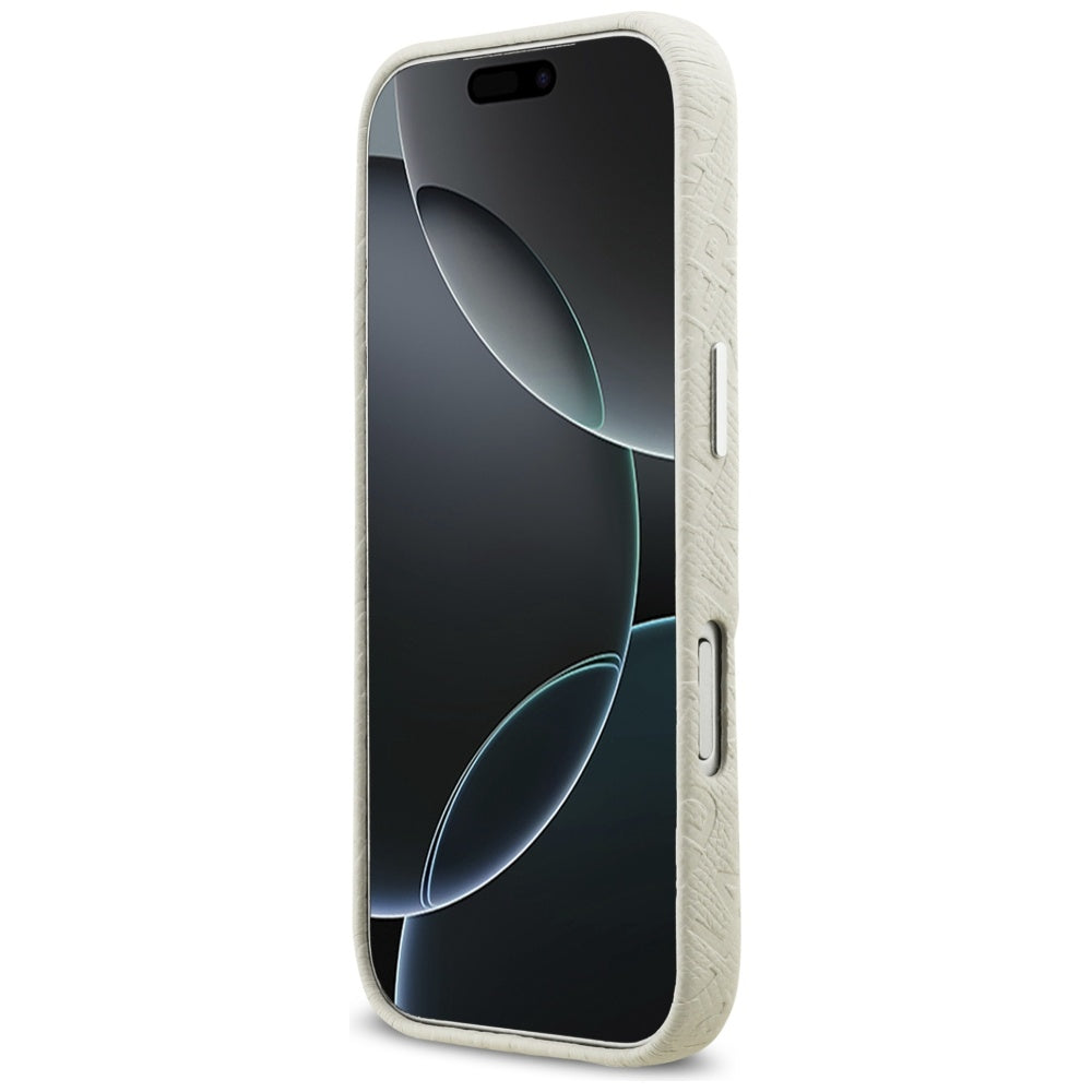 Husa MagSafe pentru Apple iPhone 17 Pro Max, Karl Lagerfeld, FW Stamped Karl, Bej