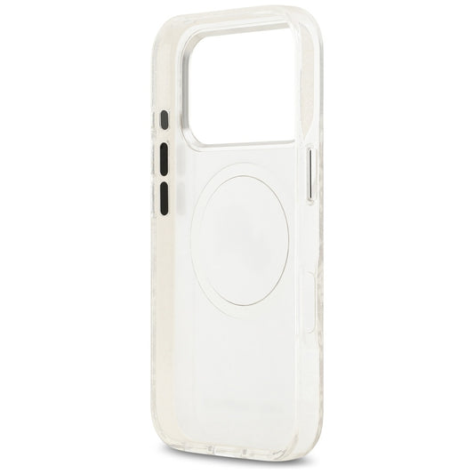 Husa MagSafe pentru Apple iPhone 17 Pro Max, Karl Lagerfeld, Glitter Karl & Choupette Head, Alba