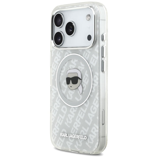 Husa MagSafe pentru Apple iPhone 17 Pro Max, Karl Lagerfeld, IML Karl`s Head, Gri