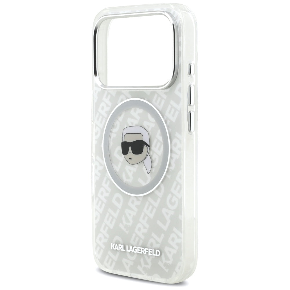 Husa MagSafe pentru Apple iPhone 17 Pro Max, Karl Lagerfeld, IML Karl`s Head, Gri