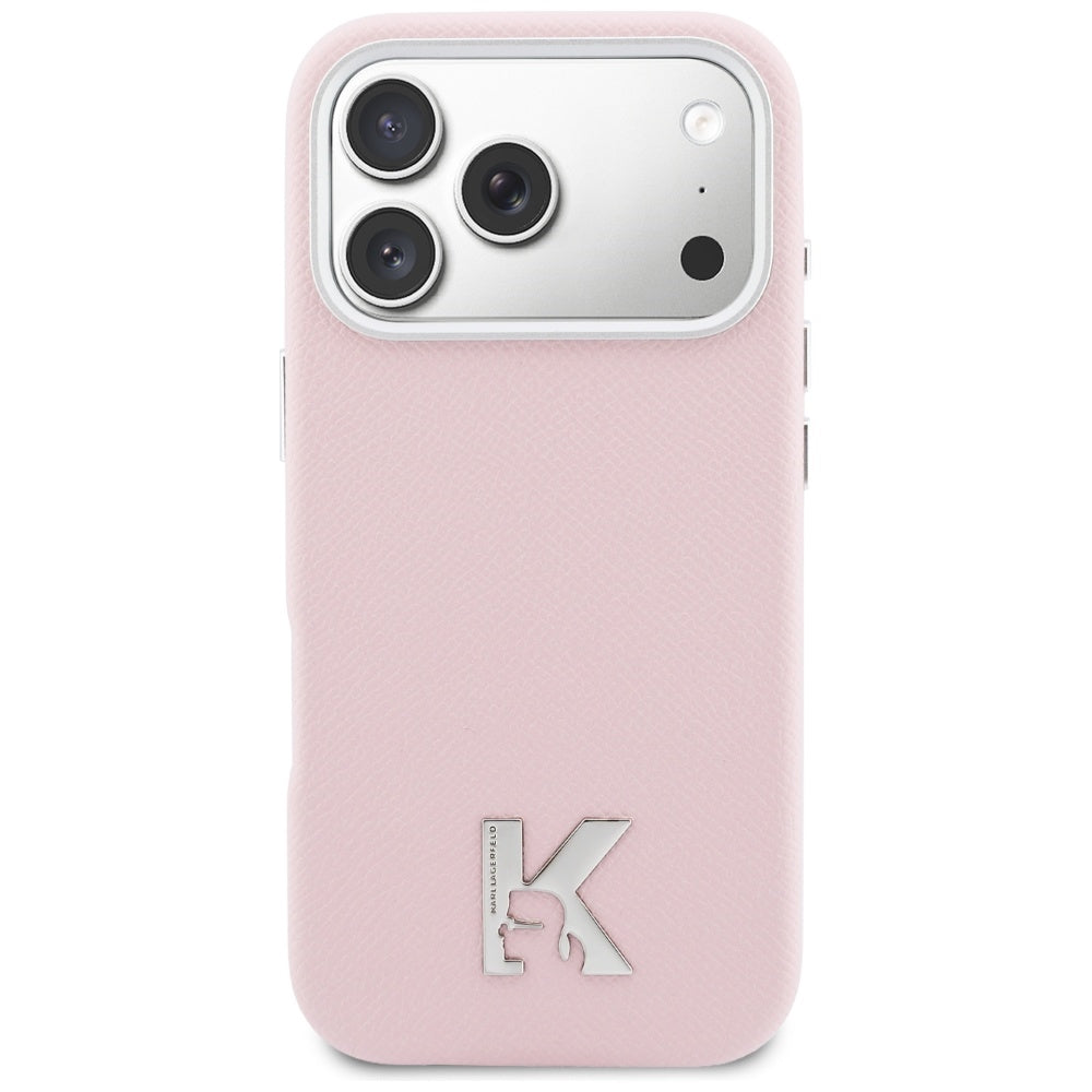 Husa MagSafe pentru Apple iPhone 17 Pro Max, Karl Lagerfeld, Karl Head Logo, Roz