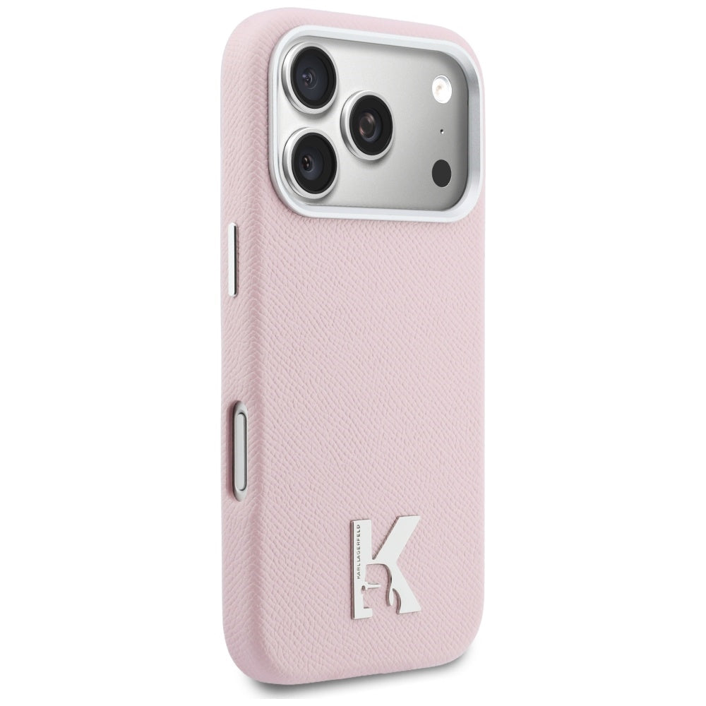 Husa MagSafe pentru Apple iPhone 17 Pro Max, Karl Lagerfeld, Karl Head Logo, Roz