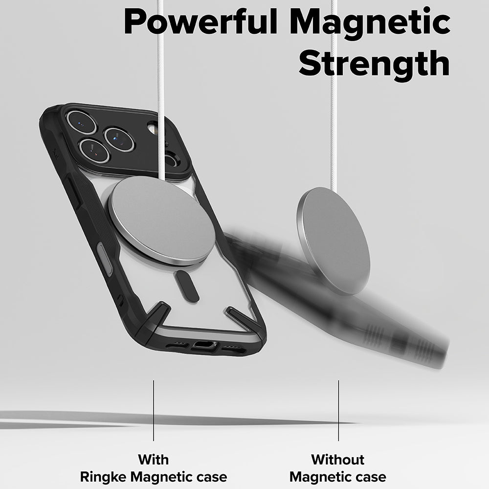 Husa MagSafe pentru Apple iPhone 17 Pro Max, Ringke, Fusion X, Neagra