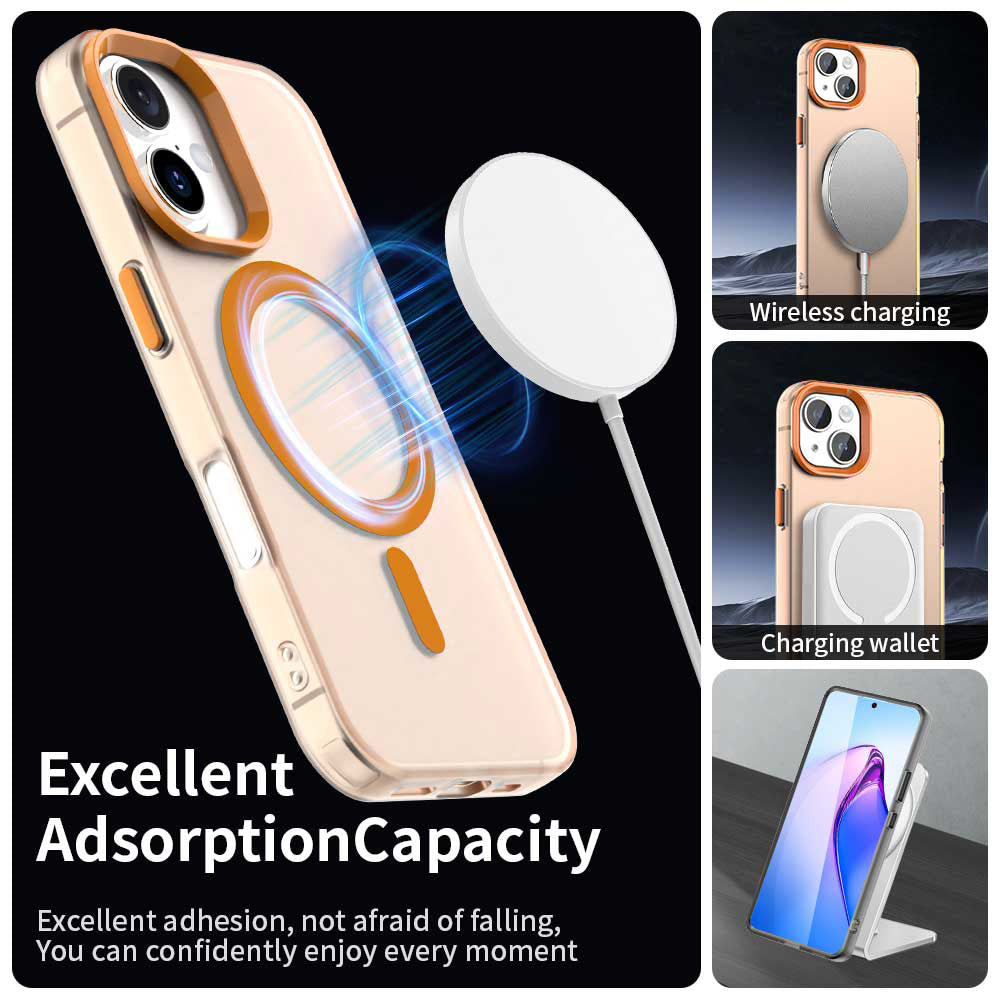 Husa MagSafe pentru Apple iPhone 17 Pro Max, Techsuit, CandyCase, Portocalie