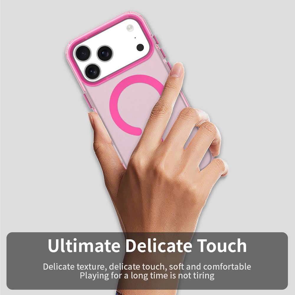 Husa MagSafe pentru Apple iPhone 17 Pro Max, Techsuit, CandyCase, Roz