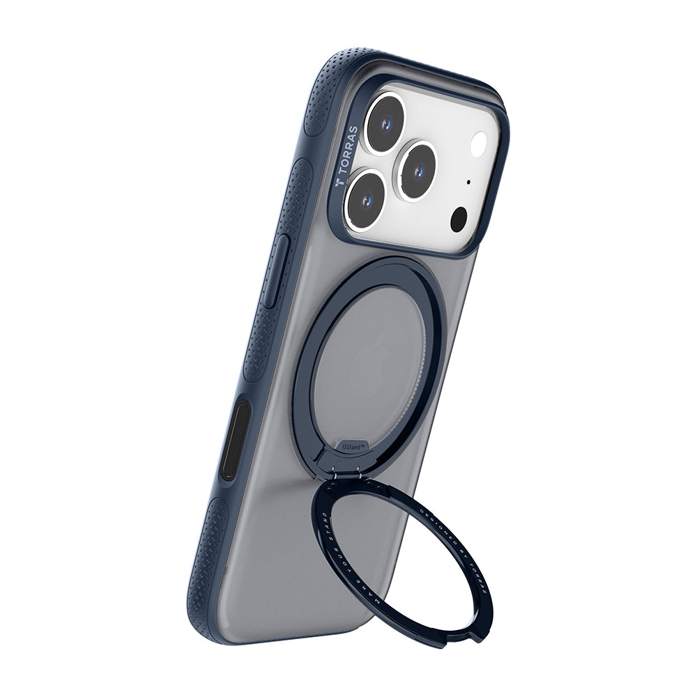 Husa MagSafe pentru Apple iPhone 17 Pro Max, Torras, Ostand R Fitness, Bleumarin