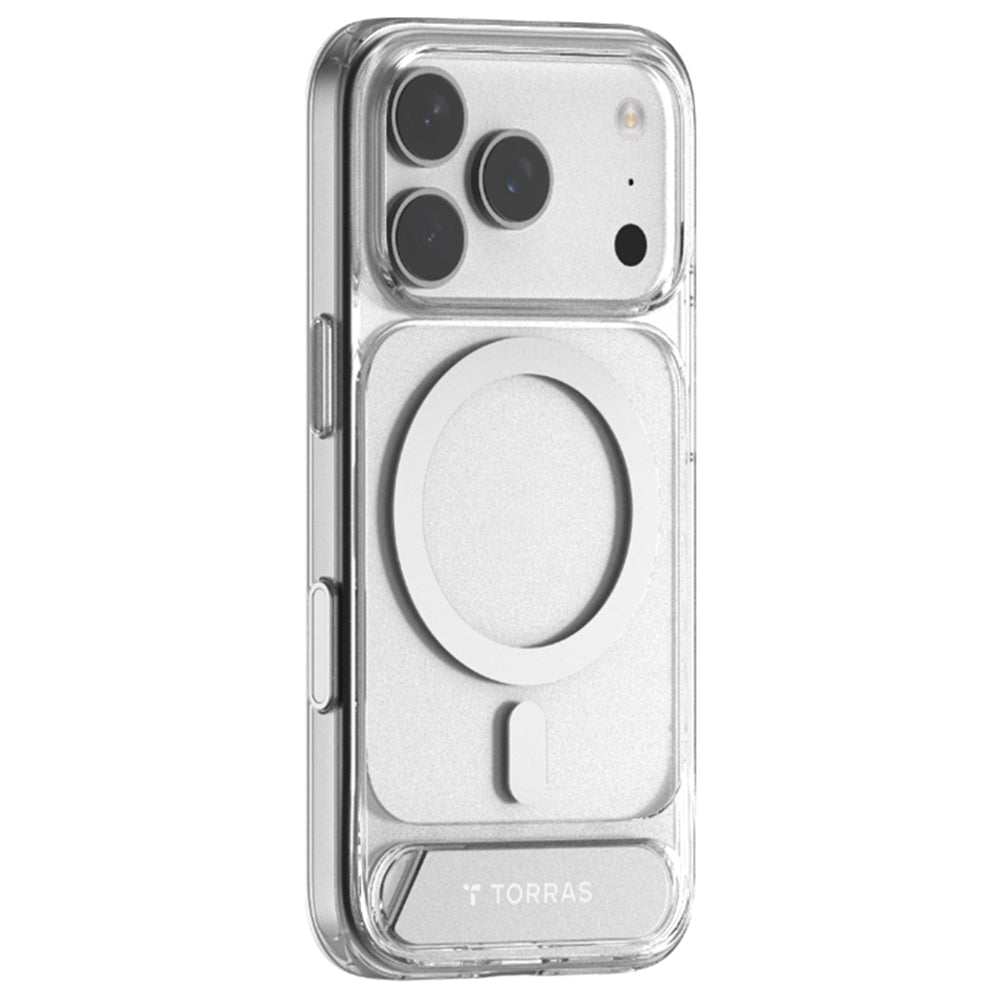 Husa MagSafe pentru Apple iPhone 17 Pro Max, Torras, Pstand, Transparenta