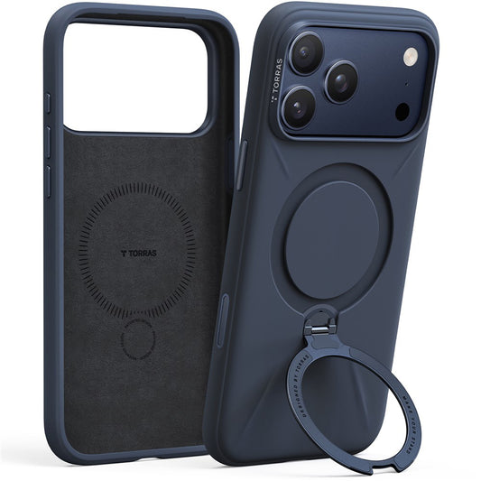Husa MagSafe pentru Apple iPhone 17 Pro Max, Torras, QPRO Silicone, Albastra