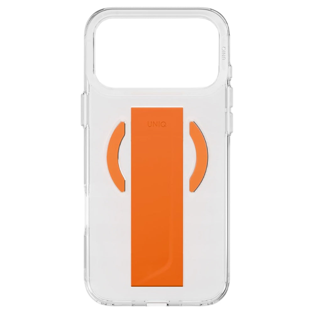 Husa MagSafe pentru Apple iPhone 17 Pro Max, UNIQ, Heldro Air MagClick, Transparenta Portocalie