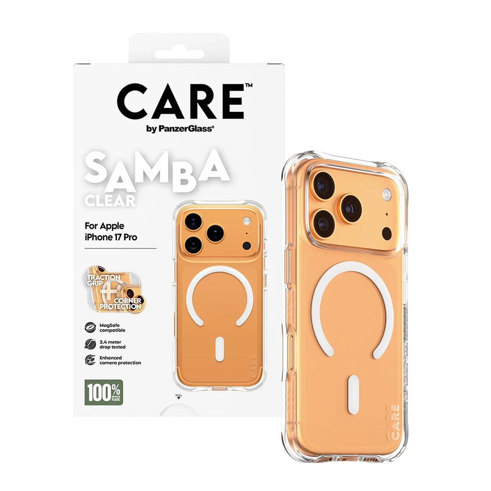 Husa MagSafe pentru Apple iPhone 17 Pro, PanzerGlass, Care Fashionable, Transparenta Alba